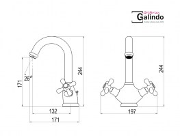 MEDIDAS MONOBLOCK LAVABO 1929 GALINDO